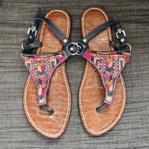 Sam Edleman Gigi Beaded Flat Sandal Size 9 (fits 8.5)